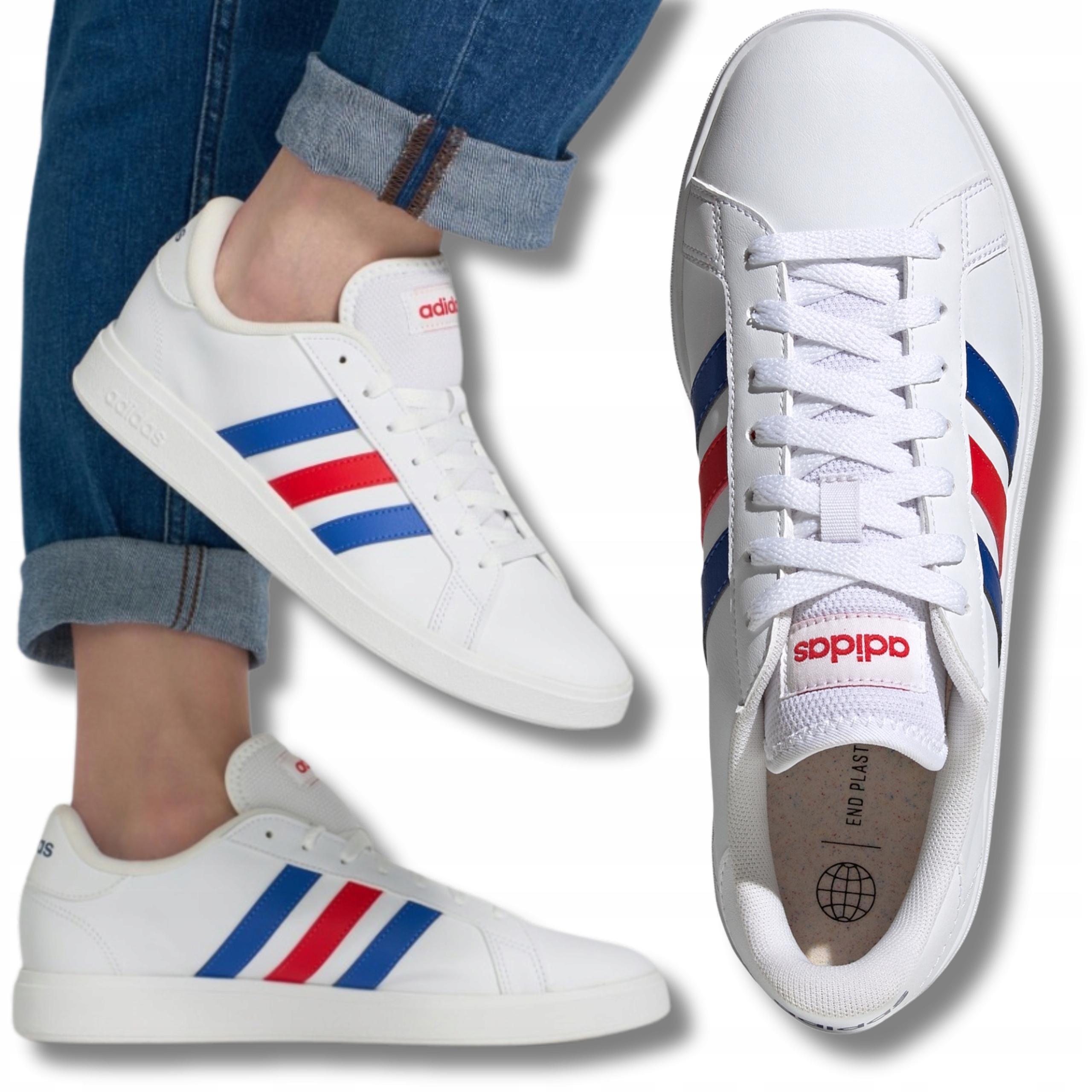 Pánské Tenisky Sportovní Tenisky Adidas Grand Court Bílé 44 2/3