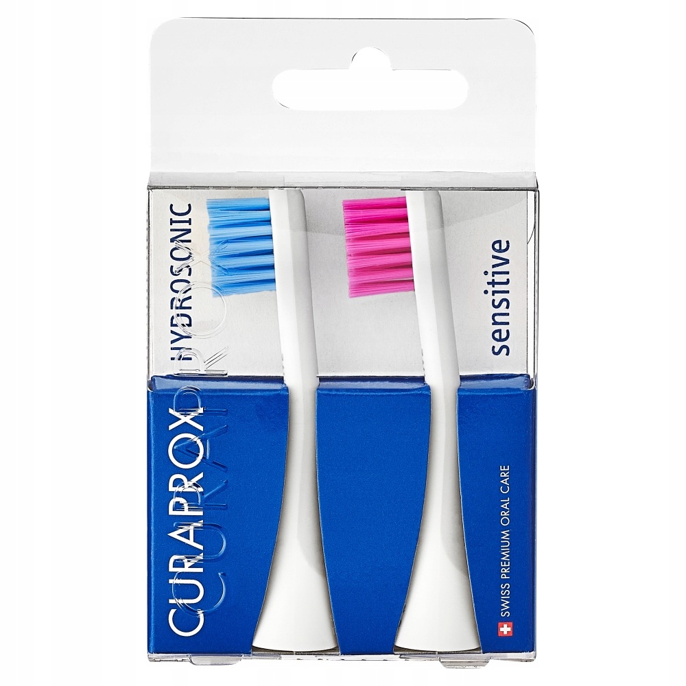 Curaprox Hydrosonic Sensitive Główki do szczoteczki (niebieski/różo...