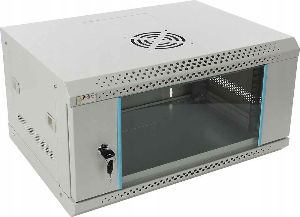 Szafa Rack Pulsar 4U 19” wisząca do złożenia 540x400 szara RWA454-G