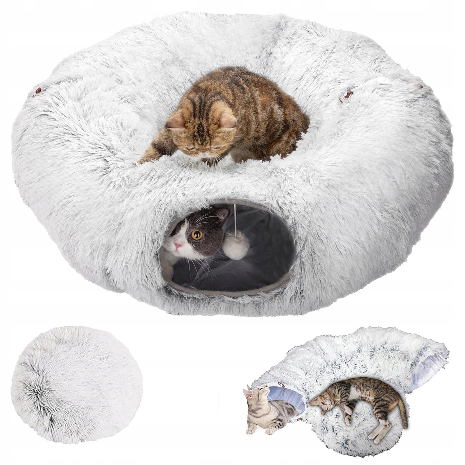 Levně Tunel Pro Kočky Z Plyše S Míčkem Interactive Plush Cat Tunnel Toy
