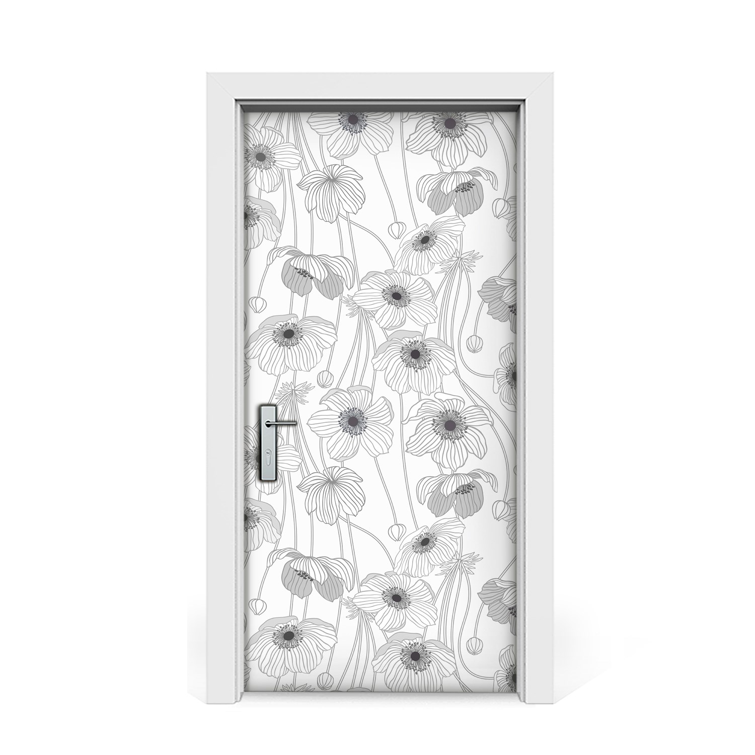 

Naklejka na drzwi okleina Maki 95x205