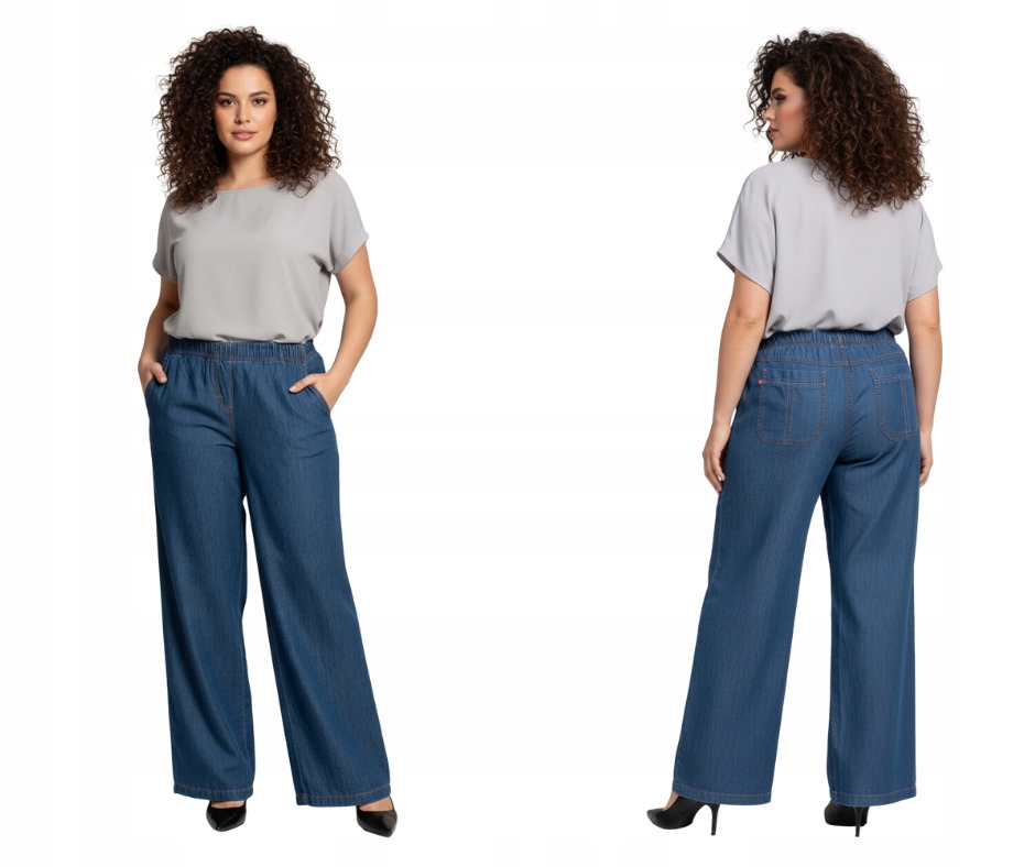 Letní džínové kalhoty Cevlar rovný střih, tmavě modré, velikost 56