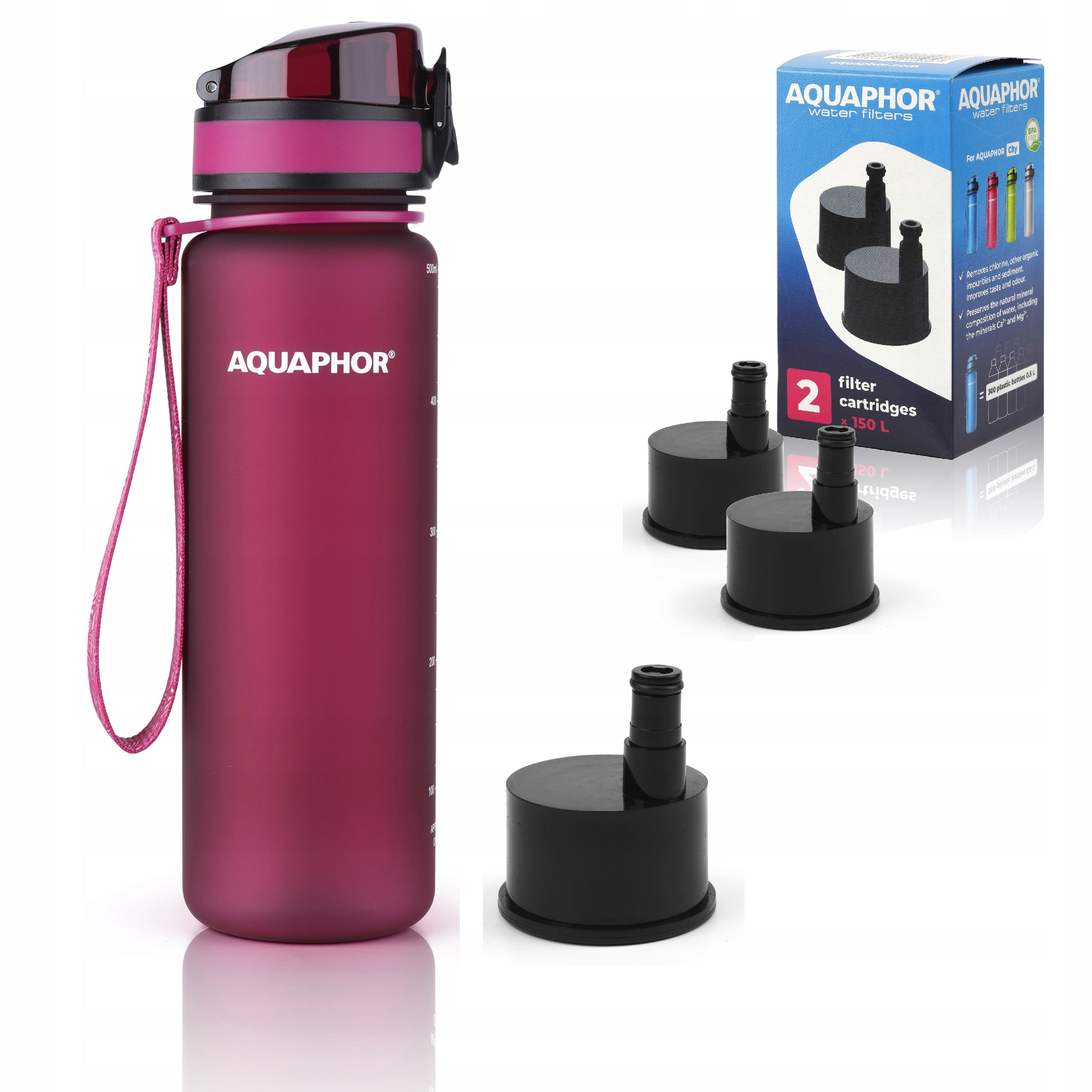 

Butelka Aquaphor City 500 ml 3 wkłady filtrujące