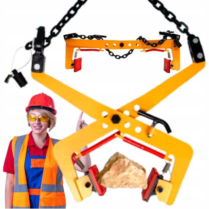 Brukařský uchopovač pro přenášení obrubníků kamene Kleště 500 kg