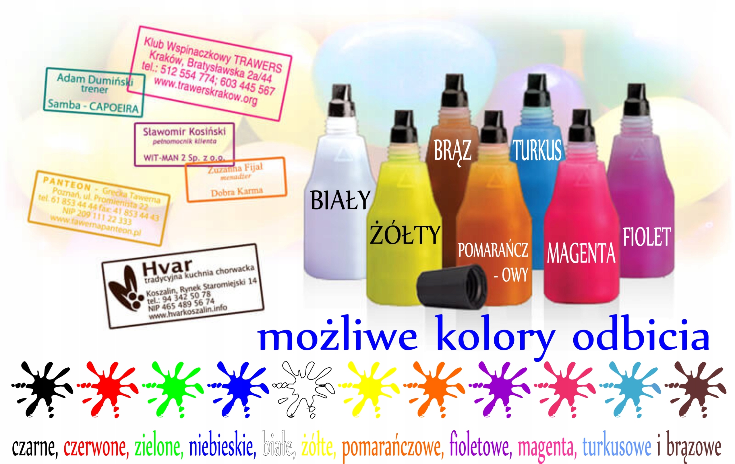 Datownik + 12 haseł WPŁYNĘŁO PRZELEW PILNE WYSŁANO Format daty cyfrowy