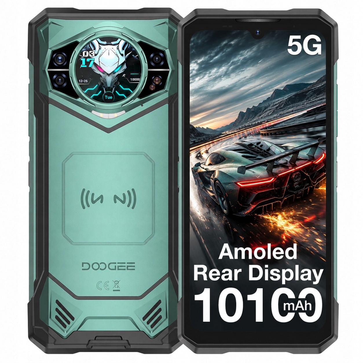 Odolný chytrý telefon 5G Doogee S200X Android 10100mAh 32+512GB 6,72'' IP69/NFC