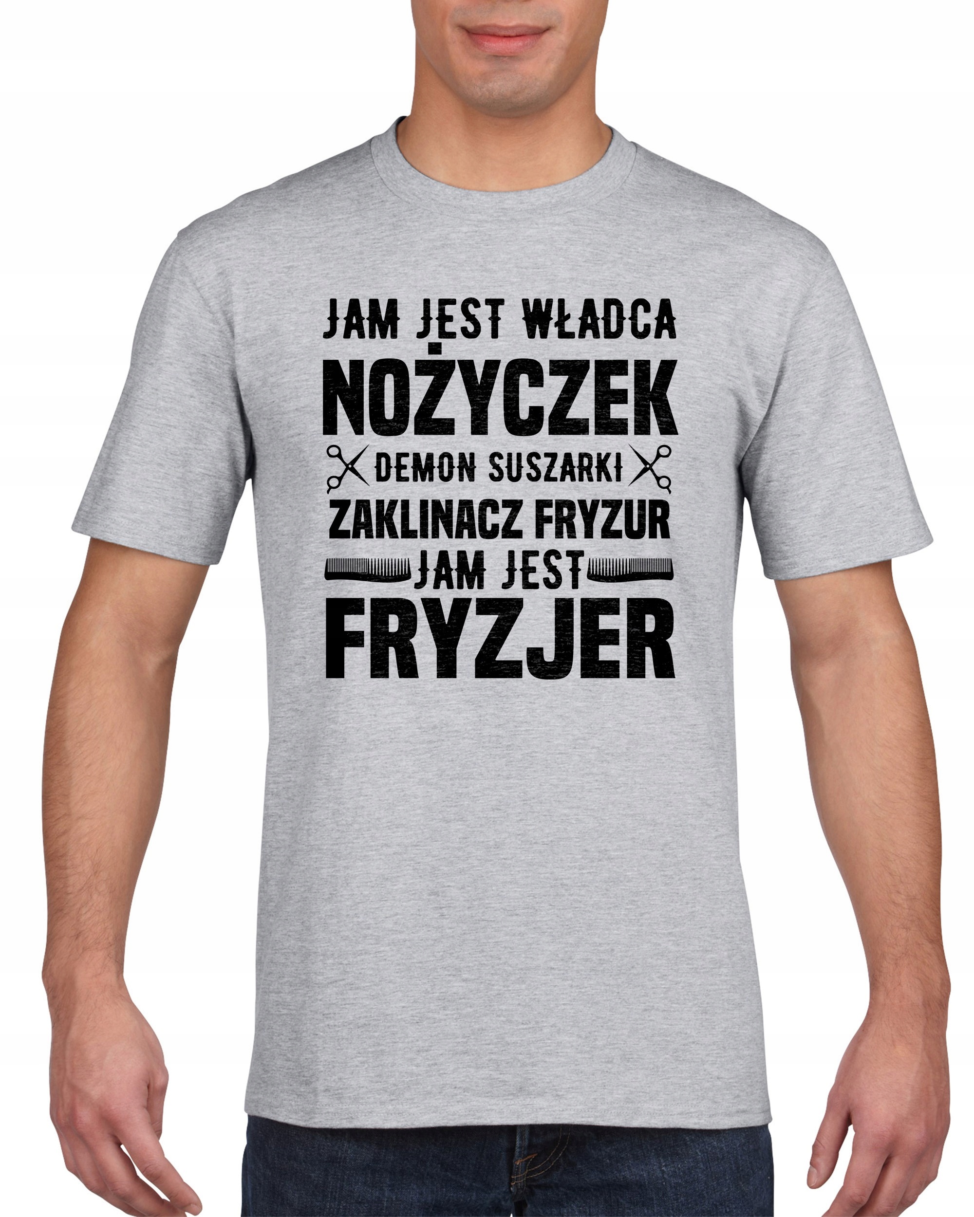 

Koszulka męska Jam jest Fryzjer XL