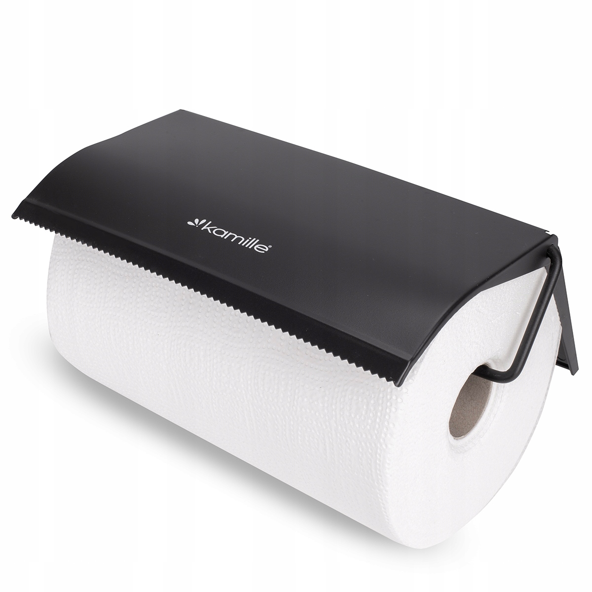 WIESZAK UCHWYT NA RĘCZNIK KUCHENNY PAPIEROWY KAMILLE Kolor czarny