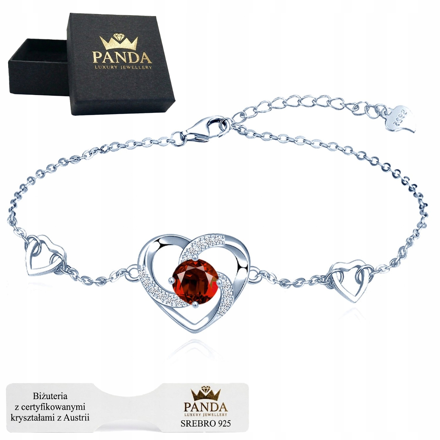 Dámský stříbrný náramek na ruku celebrity, rhodiovaný, stříbrný, ryzost 925