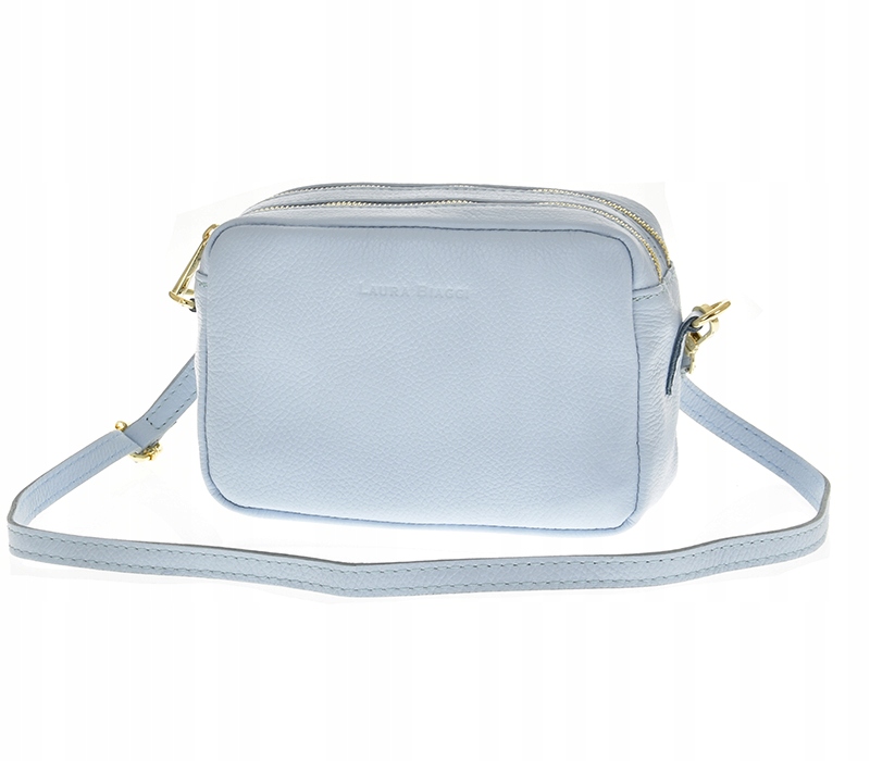 Dámská Kožená Kabelka Přes Rameno Ledvinka Laura Biaggi Modrá Kůže Ledvinka