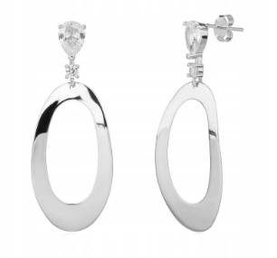 Stříbrné náušnice Ag 925 rhodiované s zirkony IM0130125ER