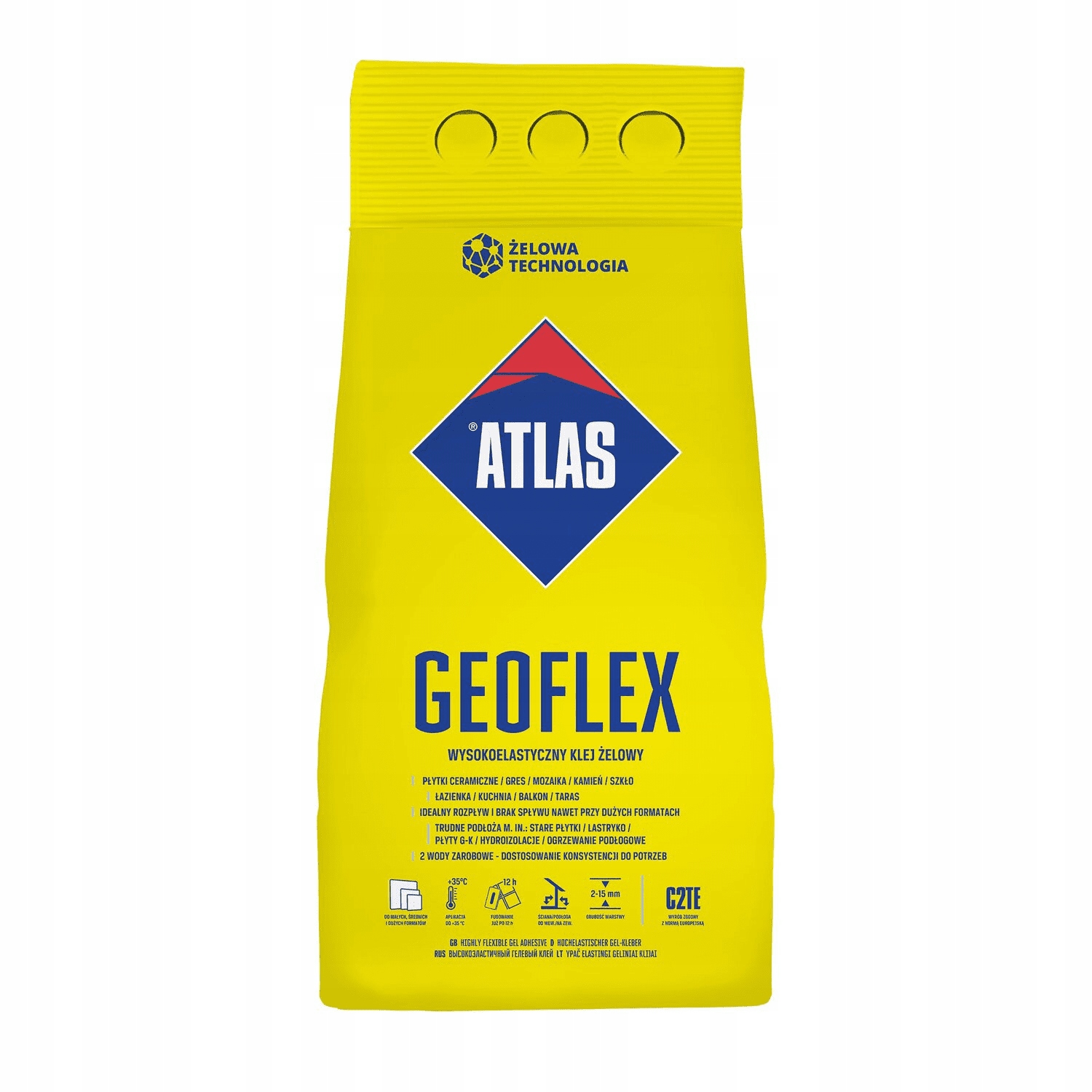 Wysokoelastyczny klej ŻELOWY Atlas Geoflex C2TE 5 kg
