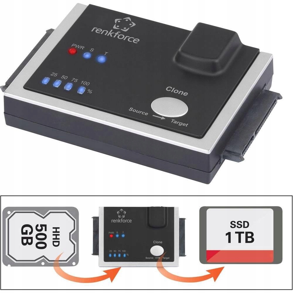 Stacja kopiująca do dysków twardych Renkforce Kod producenta RF-3390044