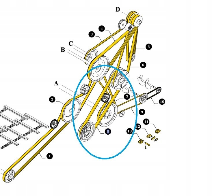 Смуга дороги New Holland TC 89817250 GATES