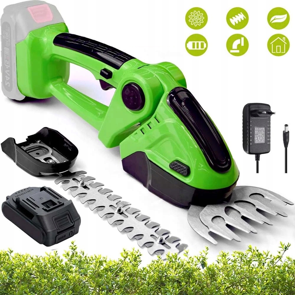 Akumulátorové nůžky na živý plot a Trávy 2 čepele 12/23 cm s Aku 24 V