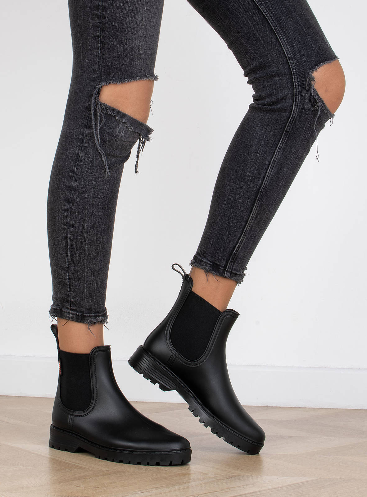 MATOWE KALOSZE BOTKI CZARNE SZTYBLETY 39 Długość wkładki 25 cm