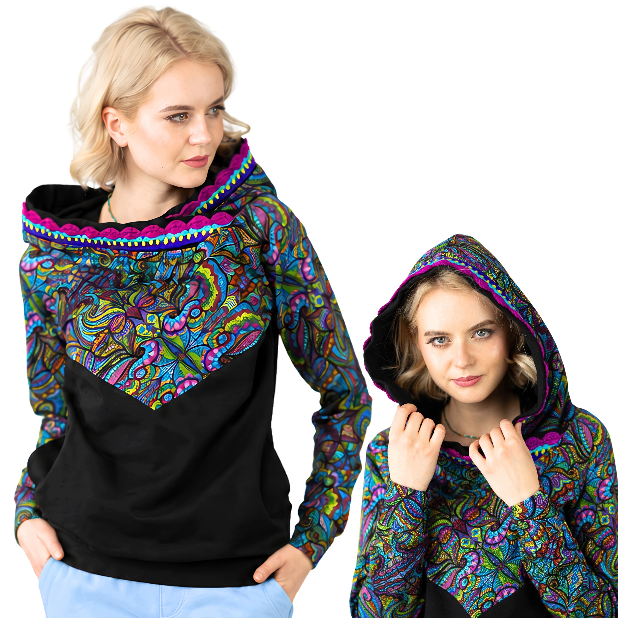 Dámská bavlněná mikina s kapucí Bavlna Vippi Design 36