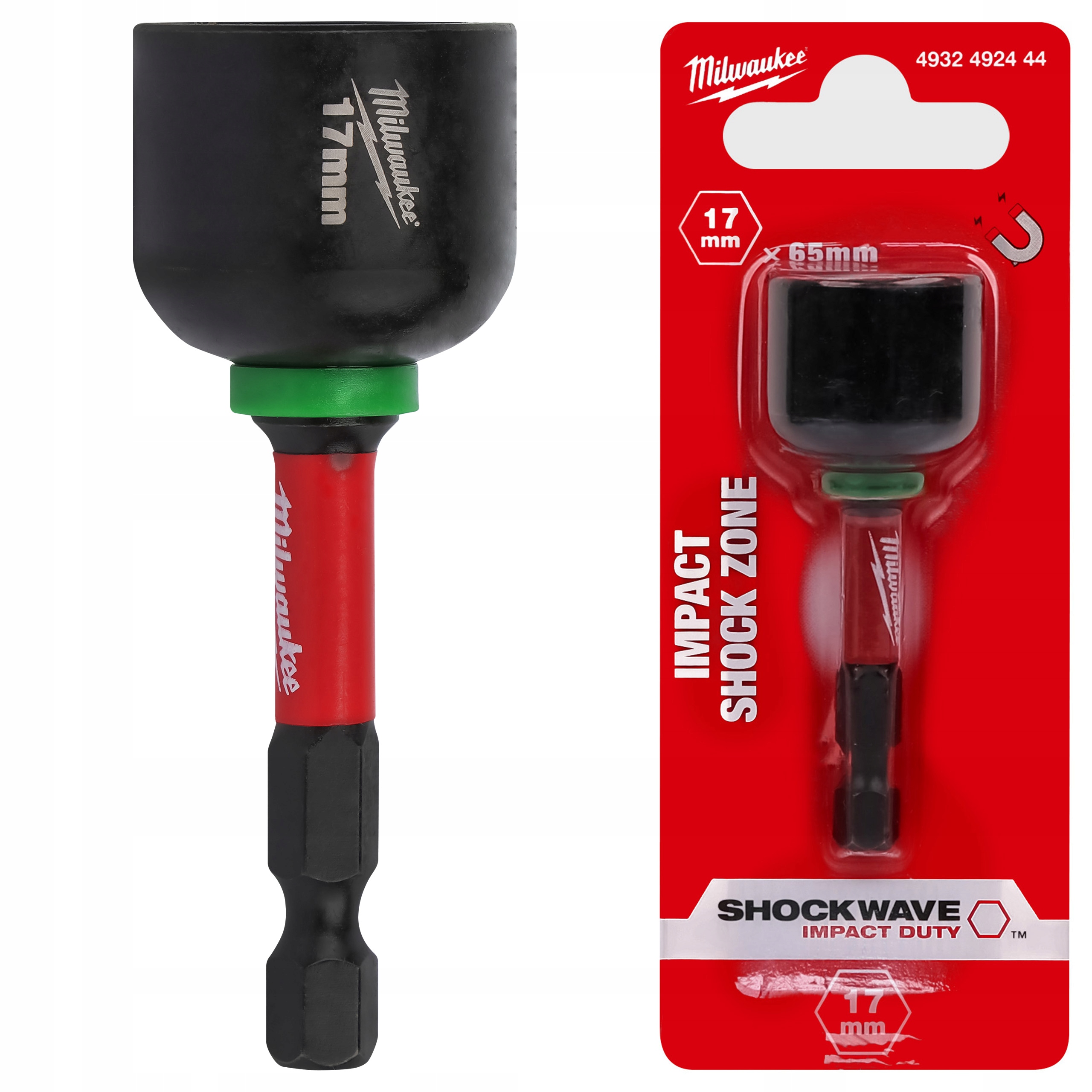 Nasadka udarowa magnetyczna 17/65 mm sześciokątna Milwaukee Shockwave