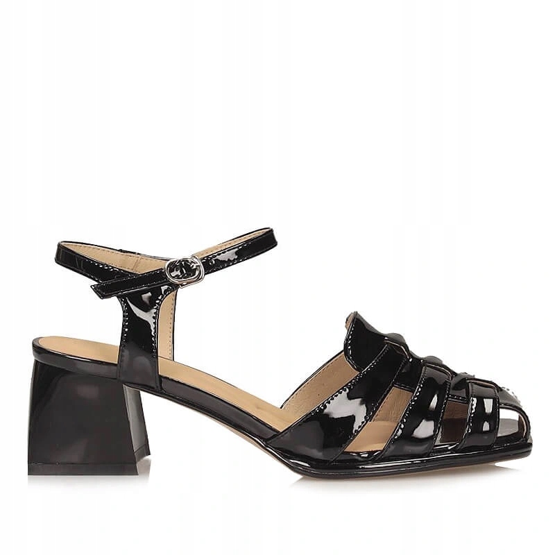 Dámské sandály Loretta Vitale C9321 Black černé kožené na podpatku