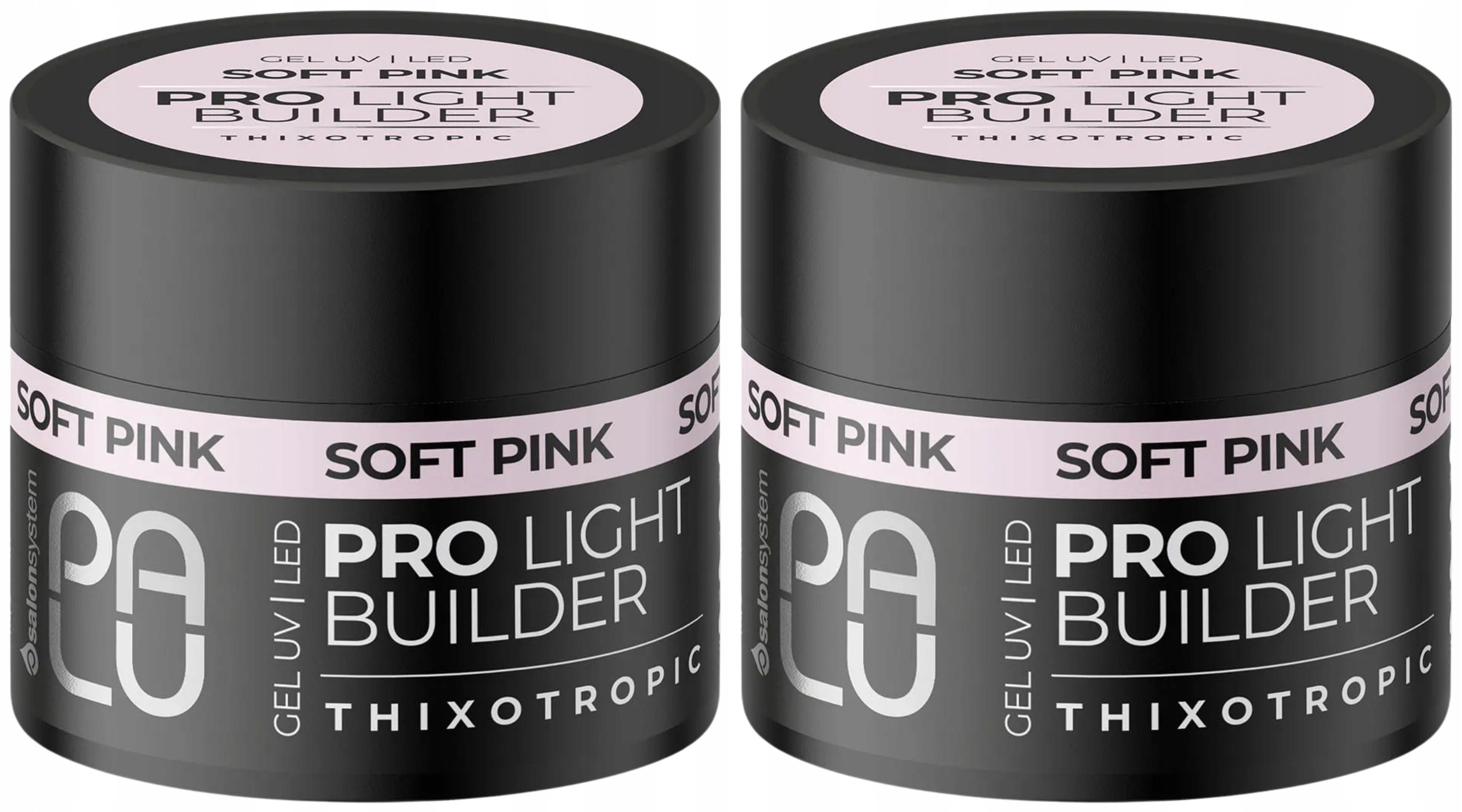 2 x Palu Stavební Gel 45g Pro Light Builder Soft Pink Samonivelační růže