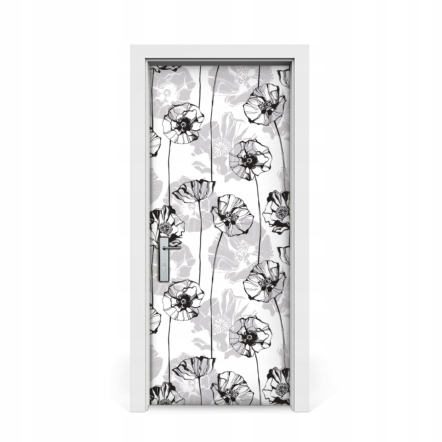 

Naklejka na drzwi Malowane kwiaty Glamour 85x205