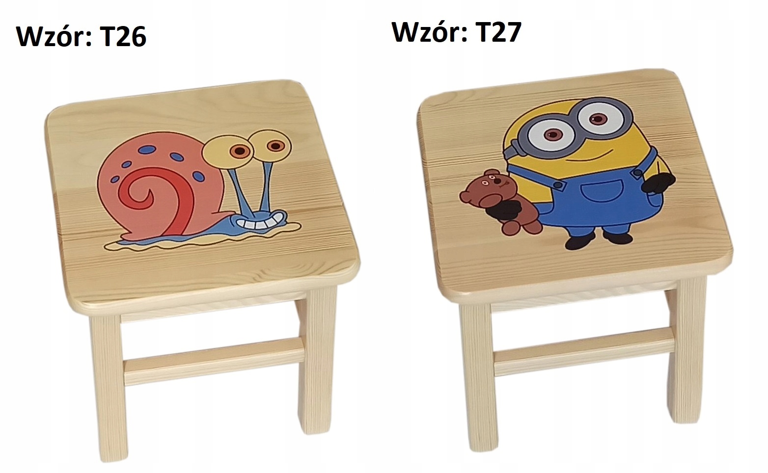 Taboret Krzesełko dla Dziecka WZORY Wysokość siedziska 24 cm