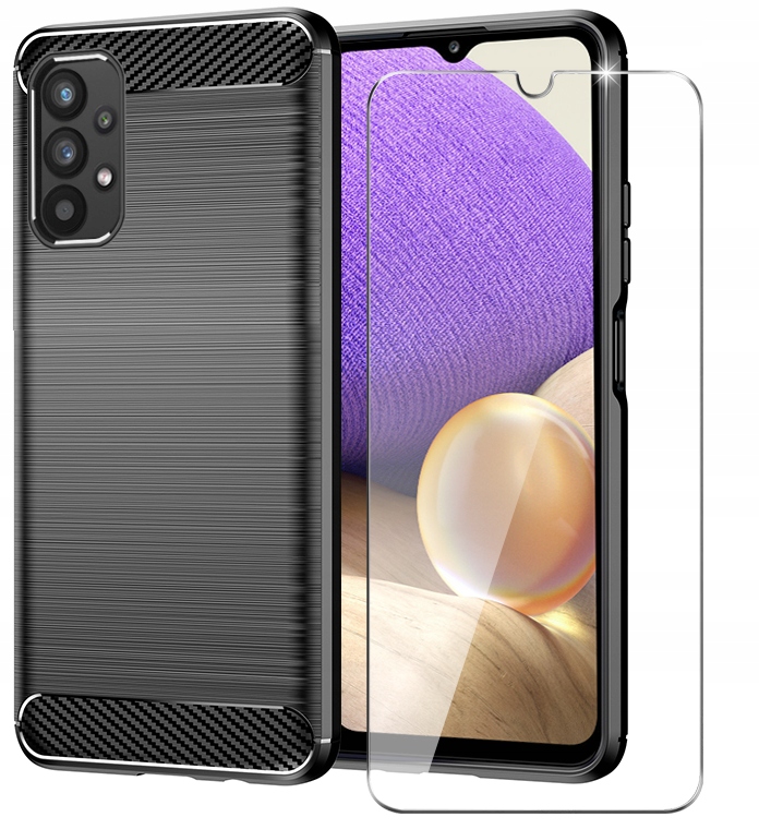 

Etui Pancerne Carbon Szkło 9H do Samsung A13 4G