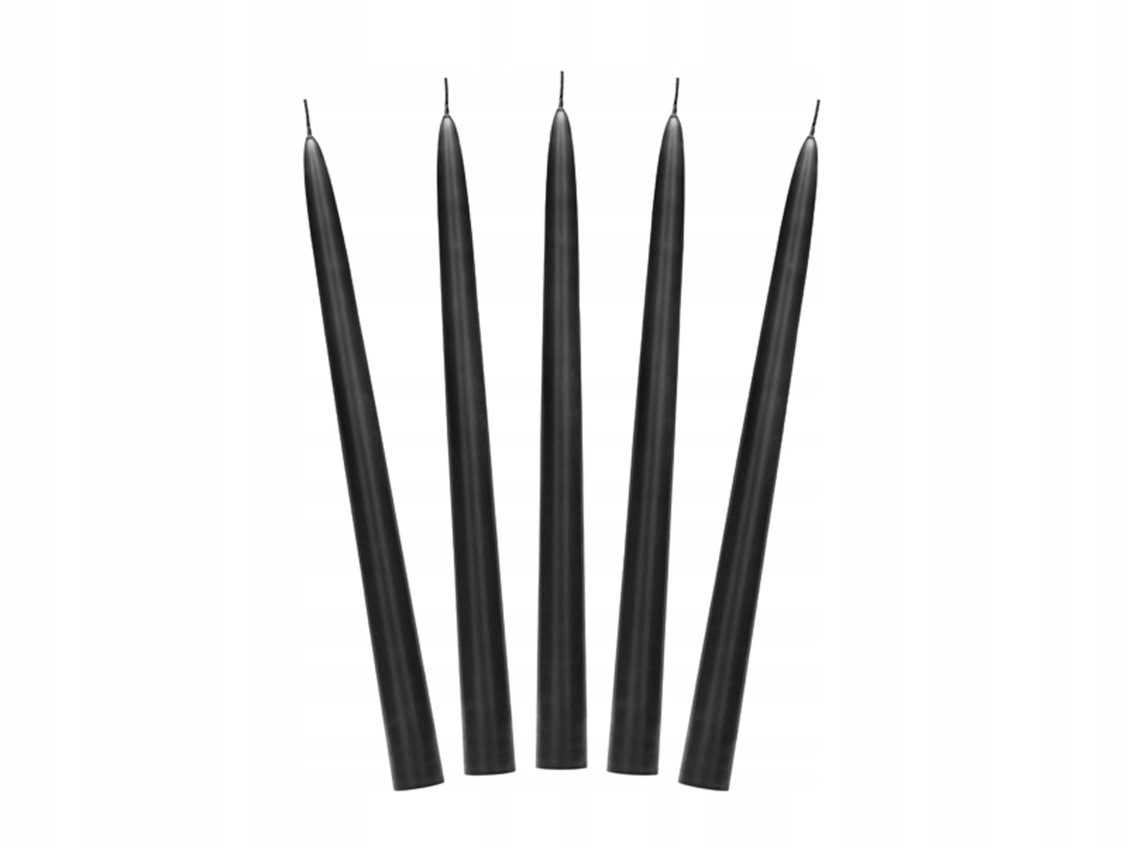 

Świece stożkowe czarne długie 24cm 10szt Halloween