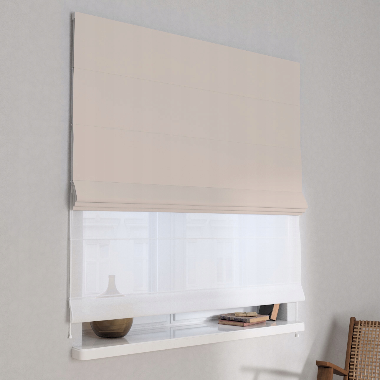 Hotová rímska roleta Duo 120x150 cm béžová