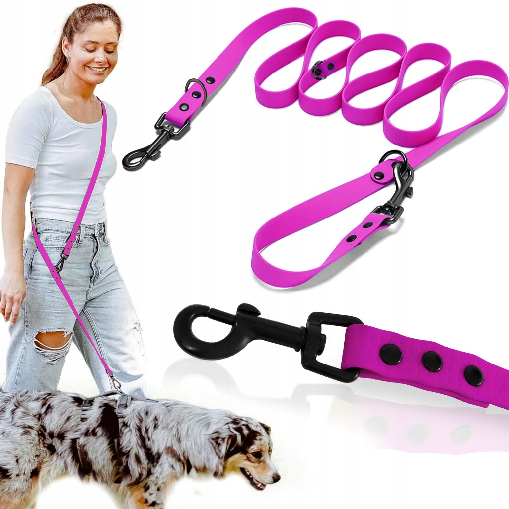 Levně Vodítko Přepínací Tréninkové pro psa Silné Nastavitelné Biothane Pvc 10m