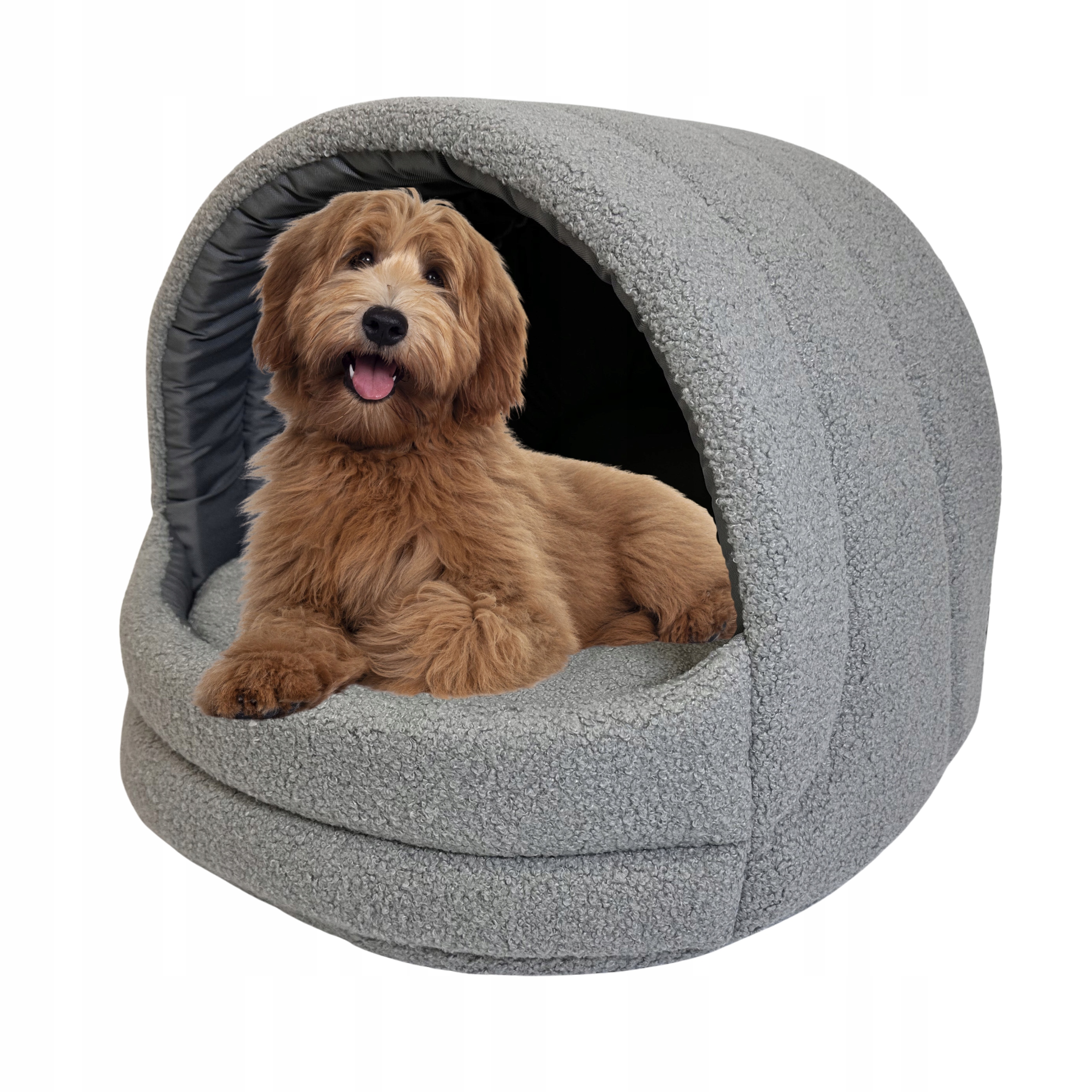 Levně Pelíšek Boucle Budka pro psa s polštářem, velikost L-b 152, látkový