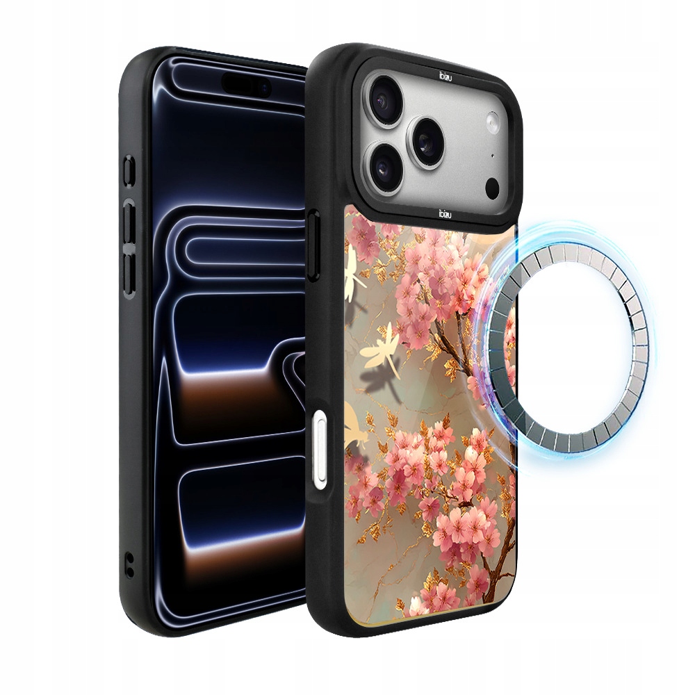 Pouzdro pro iPhone 17 Pro Ibizu DropGuard Matt s MagSafe, Tanec sakury