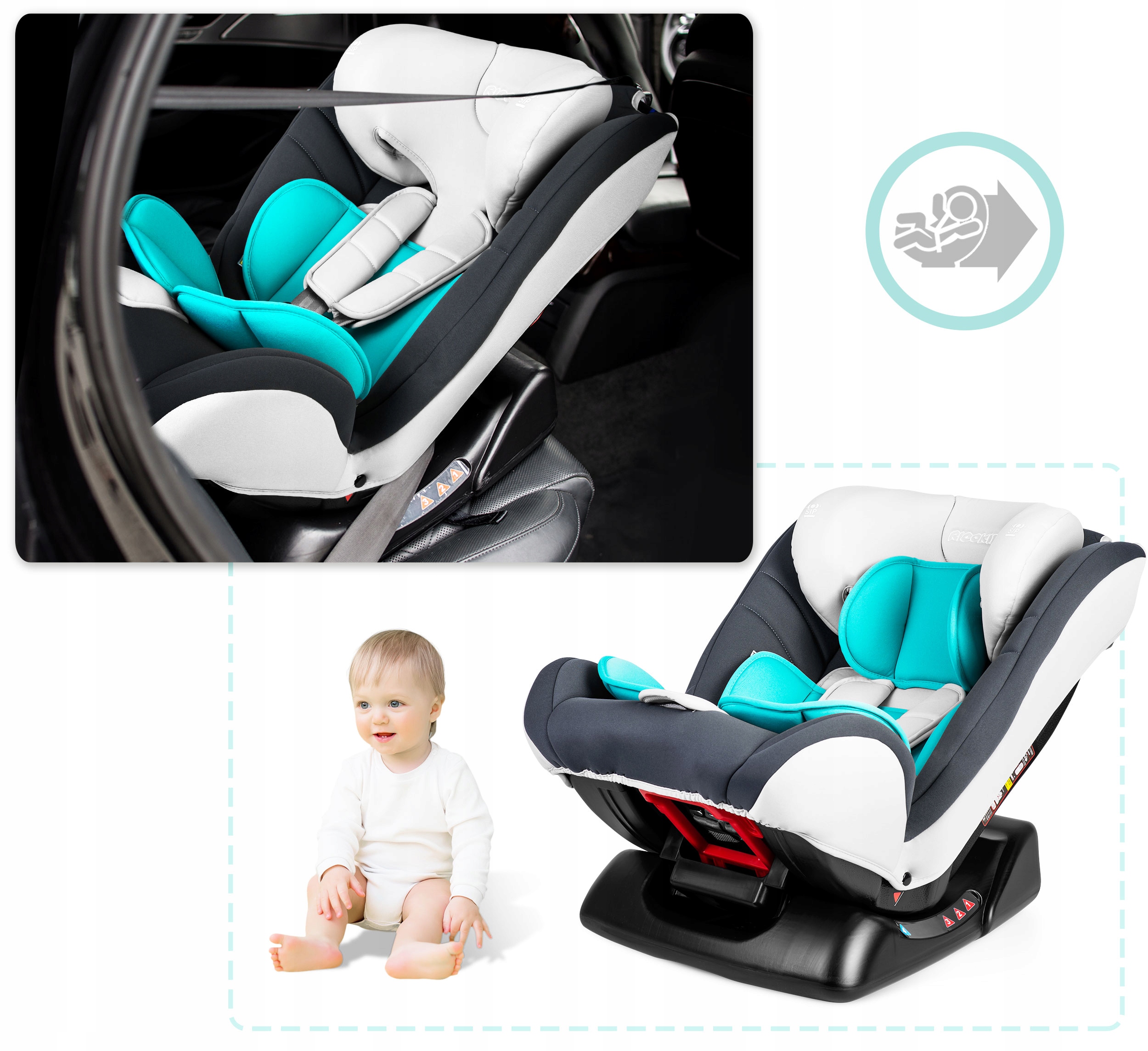 РЕГУЛИРУЕМОЕ АВТОКРЕСЛО RICOKIDS 0-36 кг Бренд RicoKids