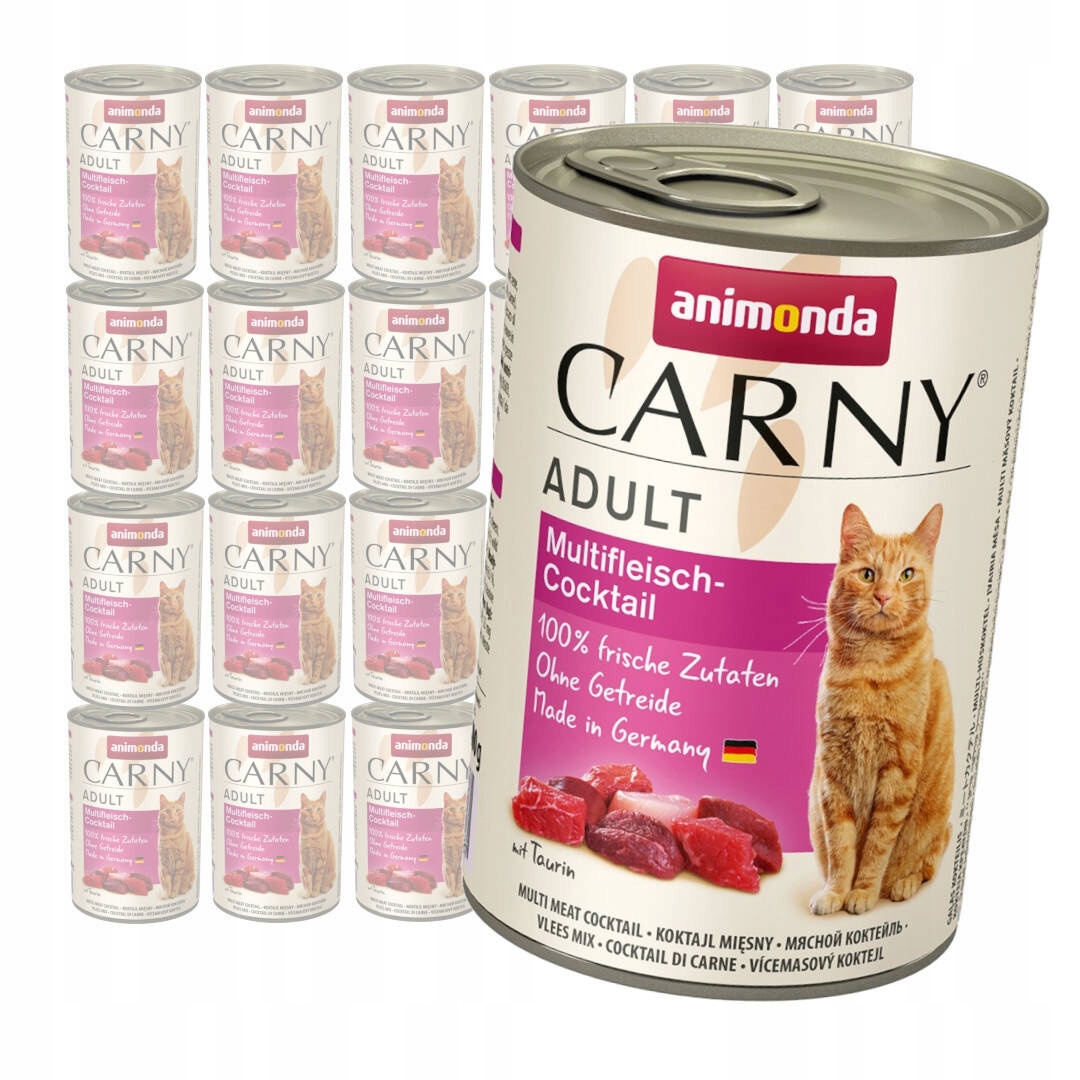 Animonda Carny Adult 24x400g Mokré Krmivo Pro Kočky Směs čtyř mas