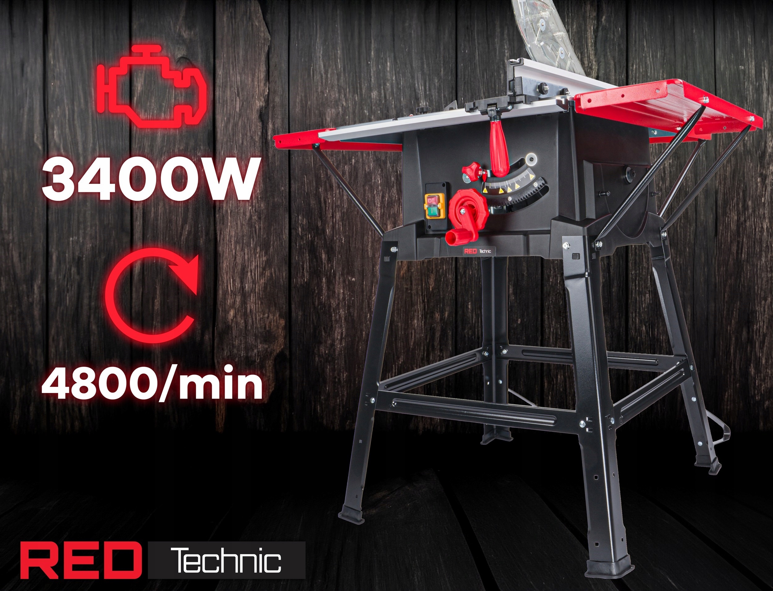 Piła STOŁOWA Pilarka Do Drewna Tarczowa Krajzega Stół Tarcza 3400W 4-Blaty Stan opakowania oryginalne