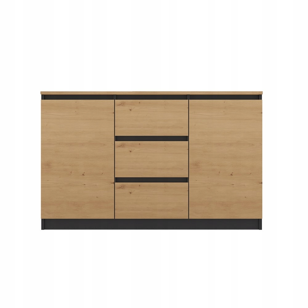 KOMODA 120 cm SZAFKA SZUFLADY DRZWI POJEMNA NOWOCZESNA ARTISAN ANTRACYT Waga produktu z opakowaniem jednostkowym 39 kg