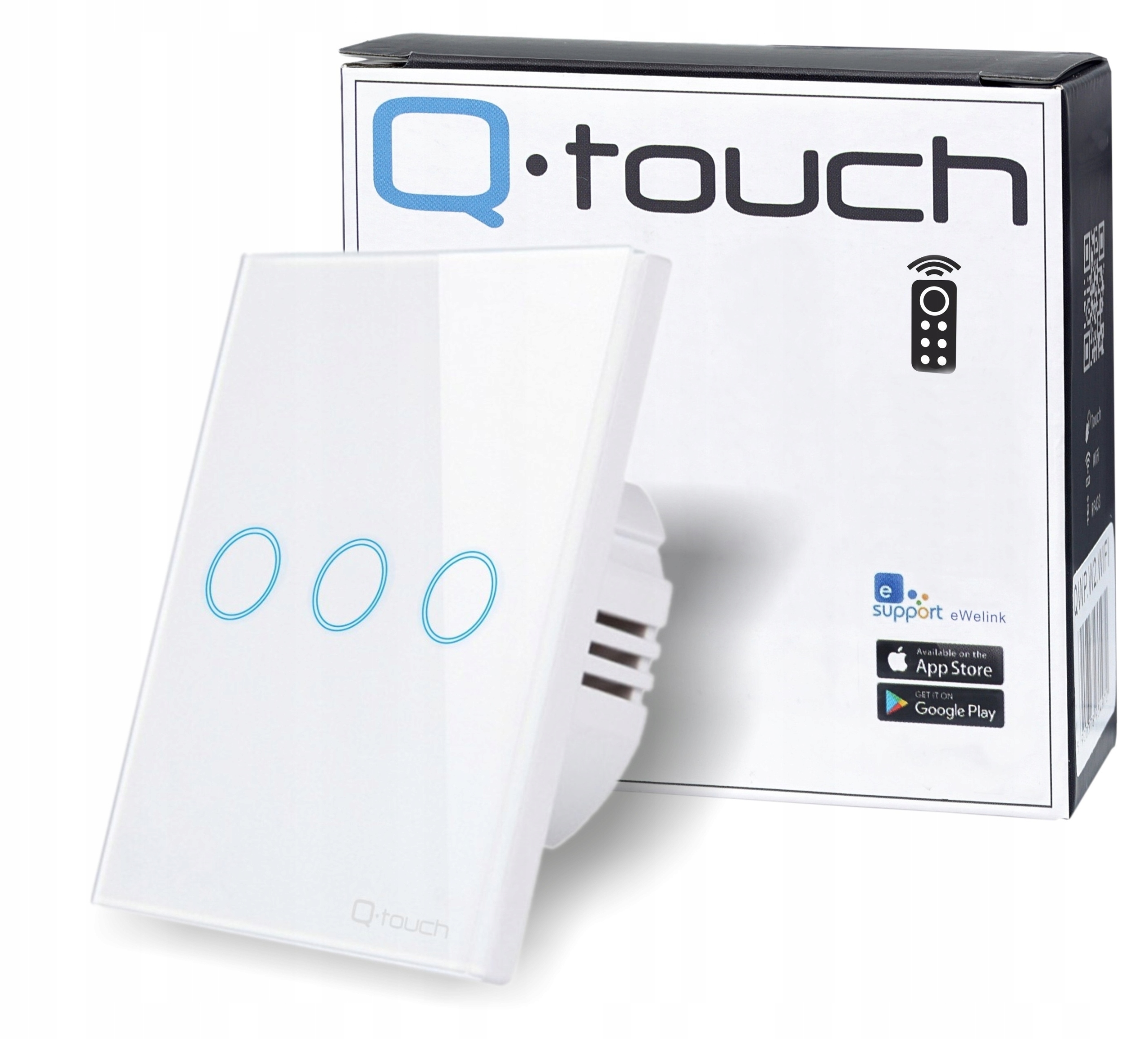 

Dotykowy Włącznik Światła Potrójny Pilot Szklany