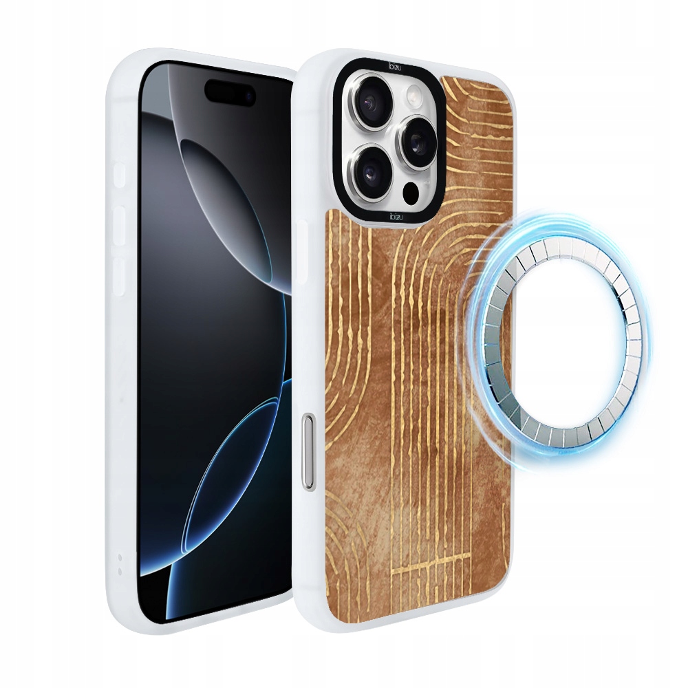 Pouzdro pro iPhone 16 Pro Max Ibizu DropGuard Matt s MagSafe, proužky