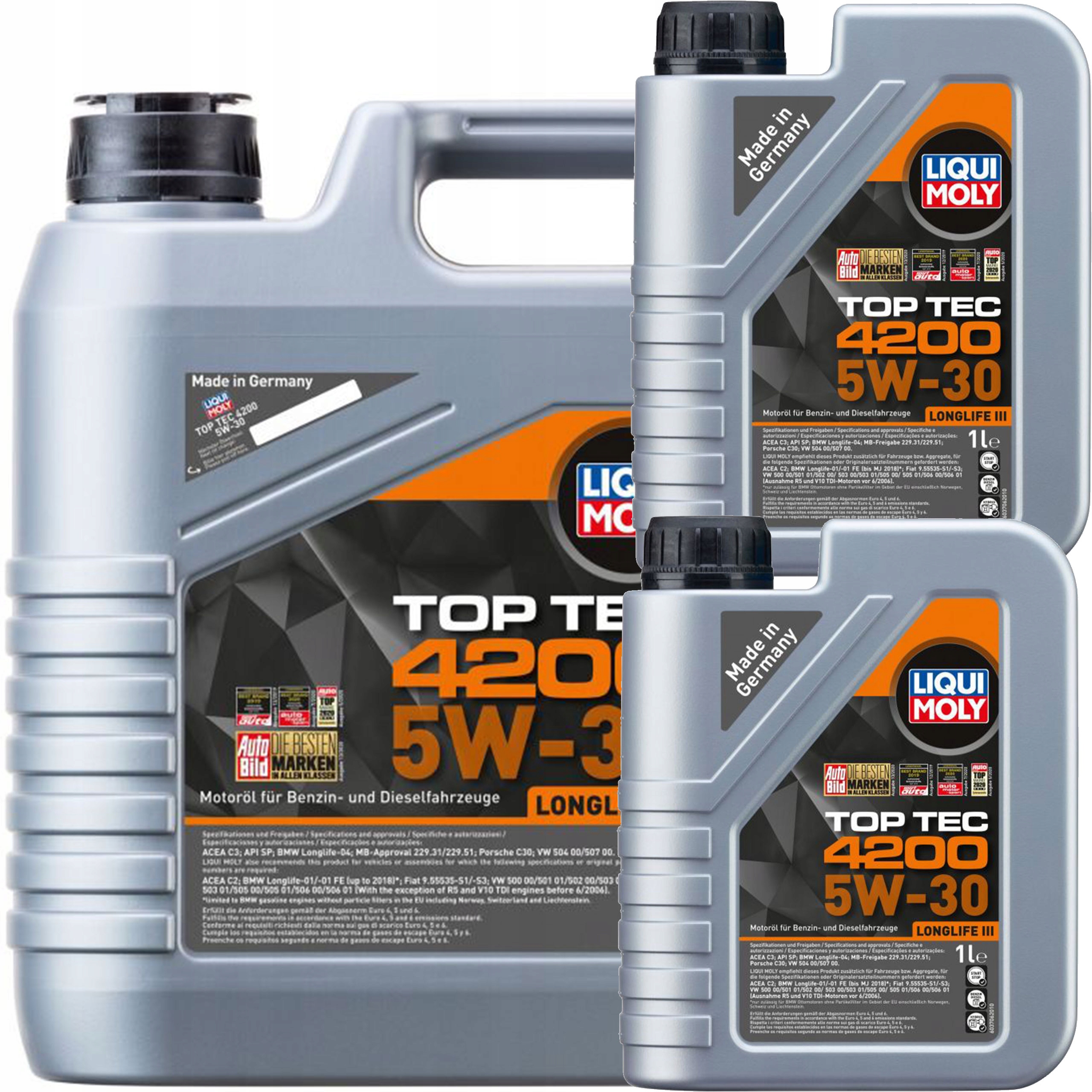 Liqui Moly 3715 Top Tec 4200 5W-30 5L 2L