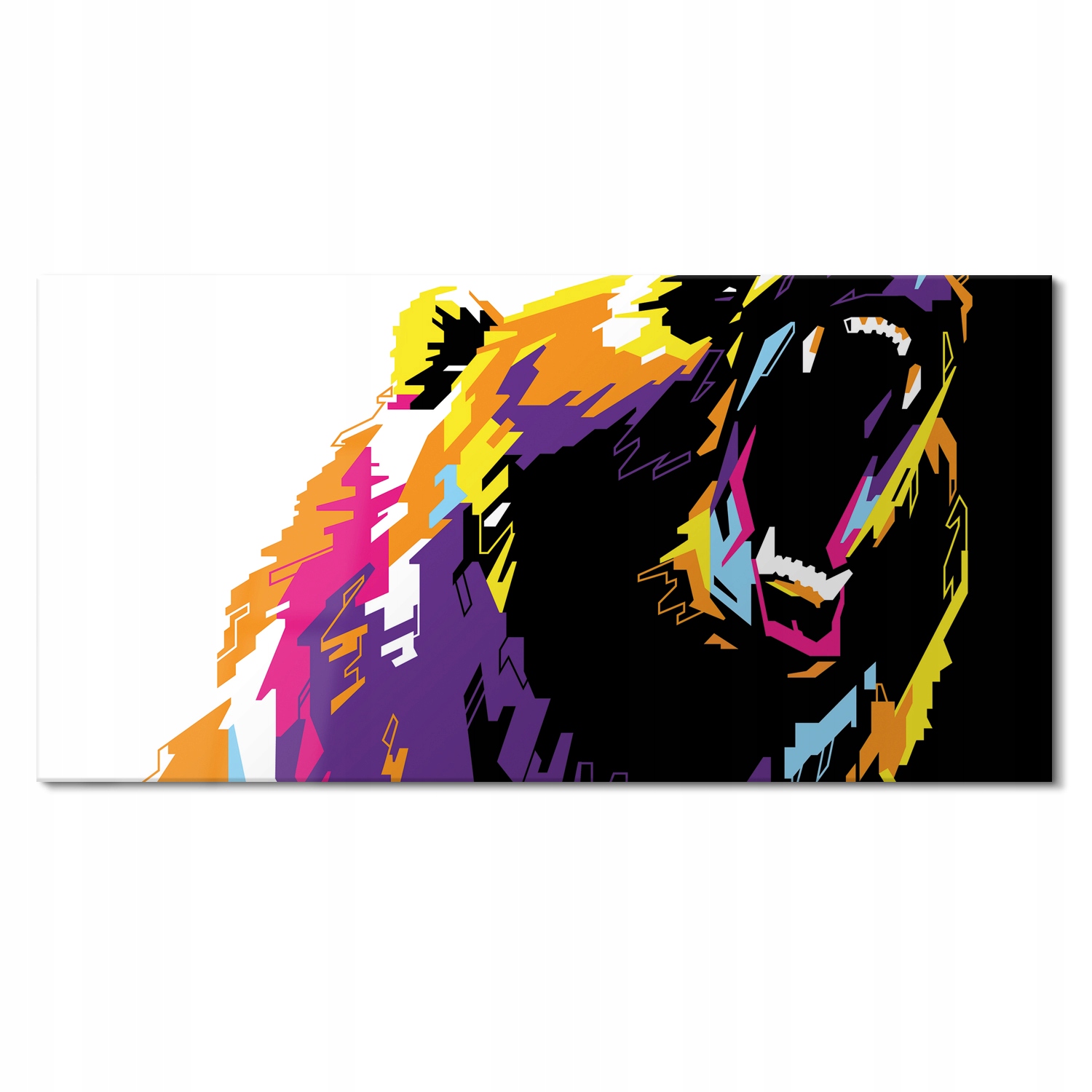 Sklenený obraz grafika Farebný medveď 120x60