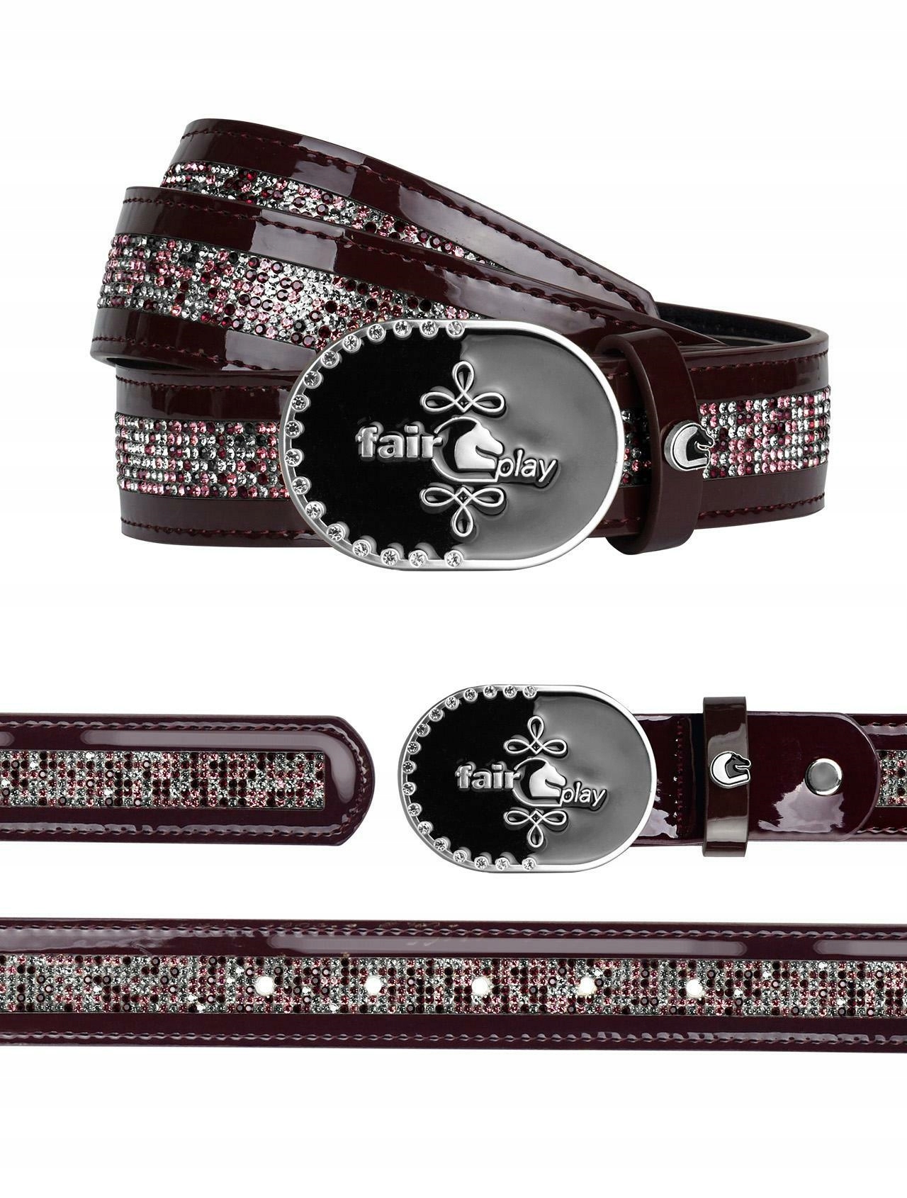 Jezdecký pás Fair Play Merin, barva borůvková, velikost S/m (92 cm)