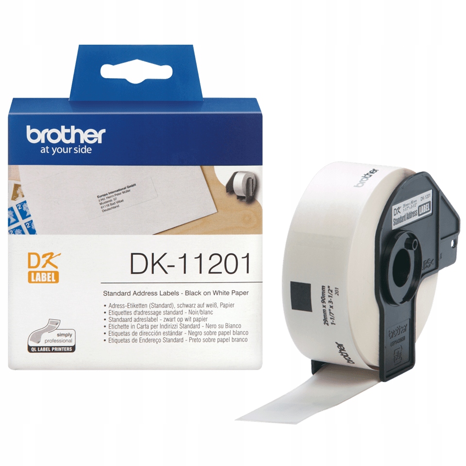 

Etykiety Brother Ql 29x90mm DK11201 oryginalne
