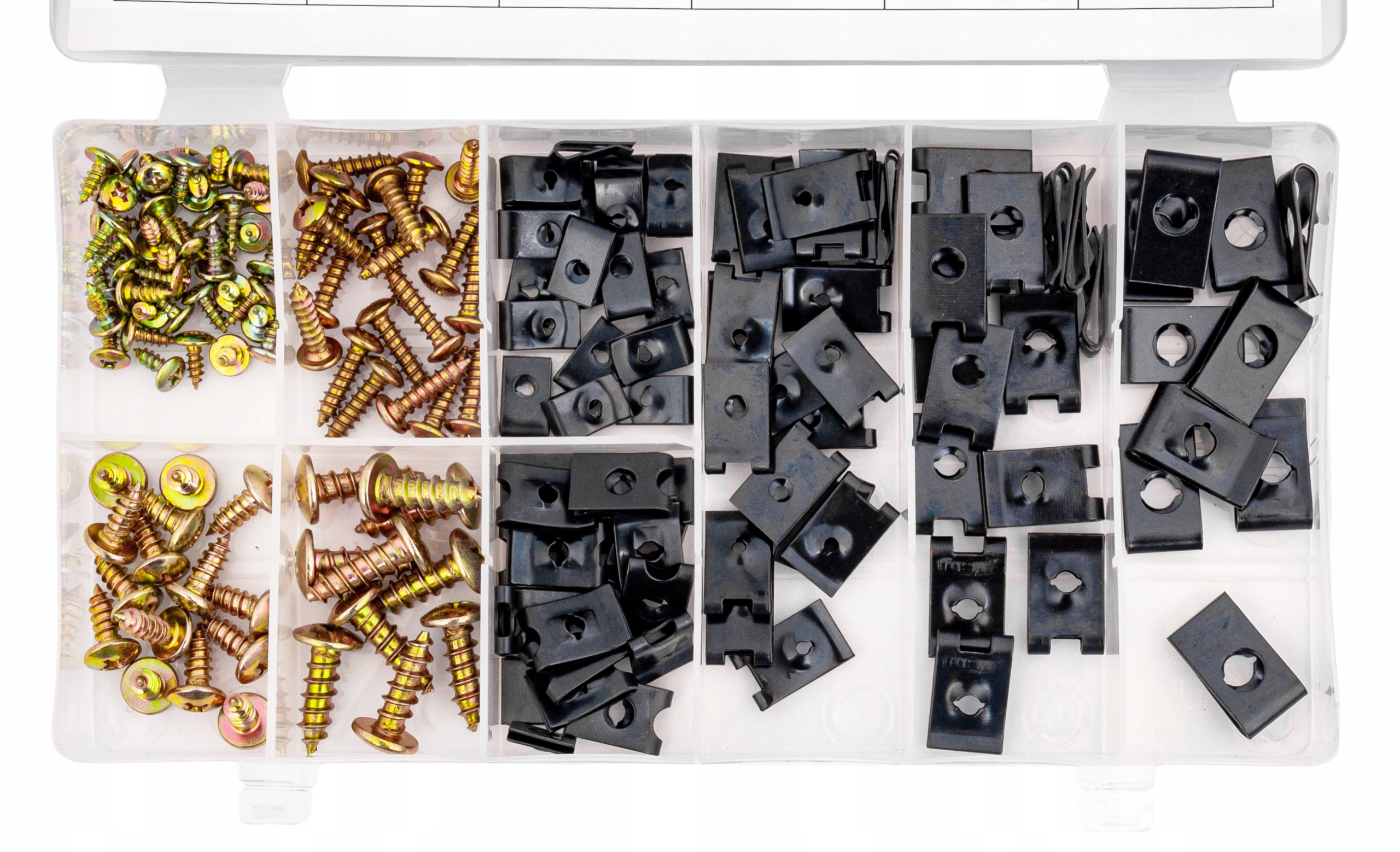 AKCESORIA UNIWERSALNE PODKŁADKI DO KAROSERII WKRĘTY ZESTAW MIX ETUI 170SZT Marka Geko