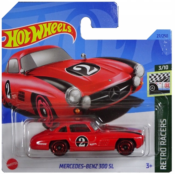 Hot Wheels Mercedes-Benz 300SL Retro Racers 1:64 czerwony