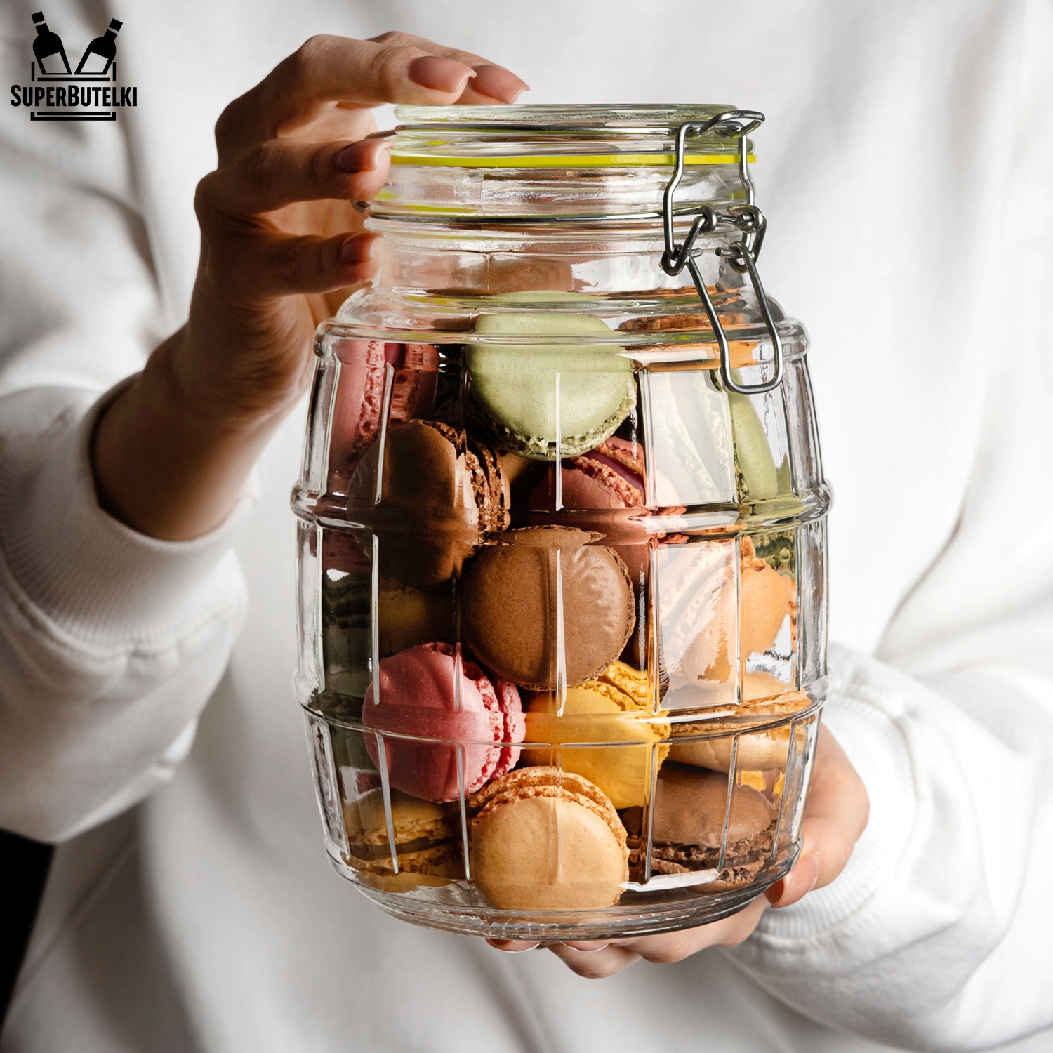 SŁÓJ SZKLANY 1,7L POJEMNIK WECK DO PRZECHOWYWANIA ŻYWNOŚCI KISZONEK SOLIDNY Kod producenta SLOJ_BECZKA_1700