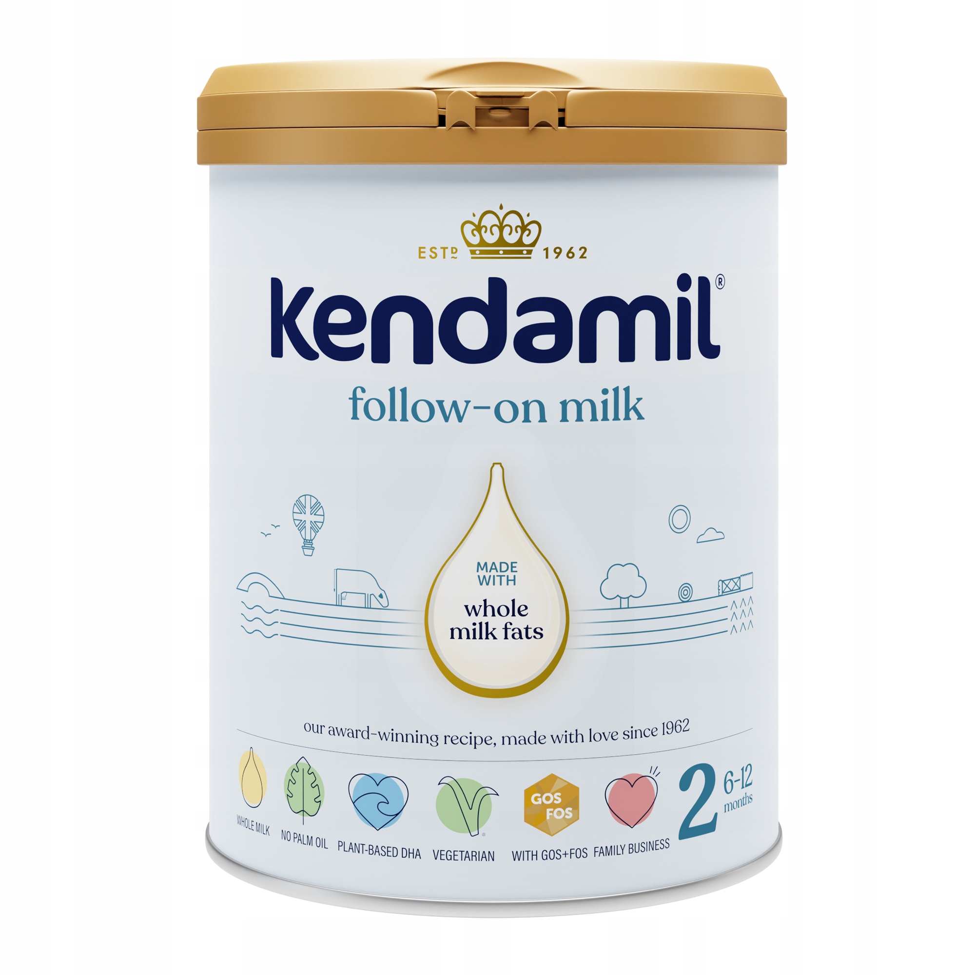 Mleko Następne Kendamil Premium 2 HMO+ bez oleju rybiego i palmowego 800g