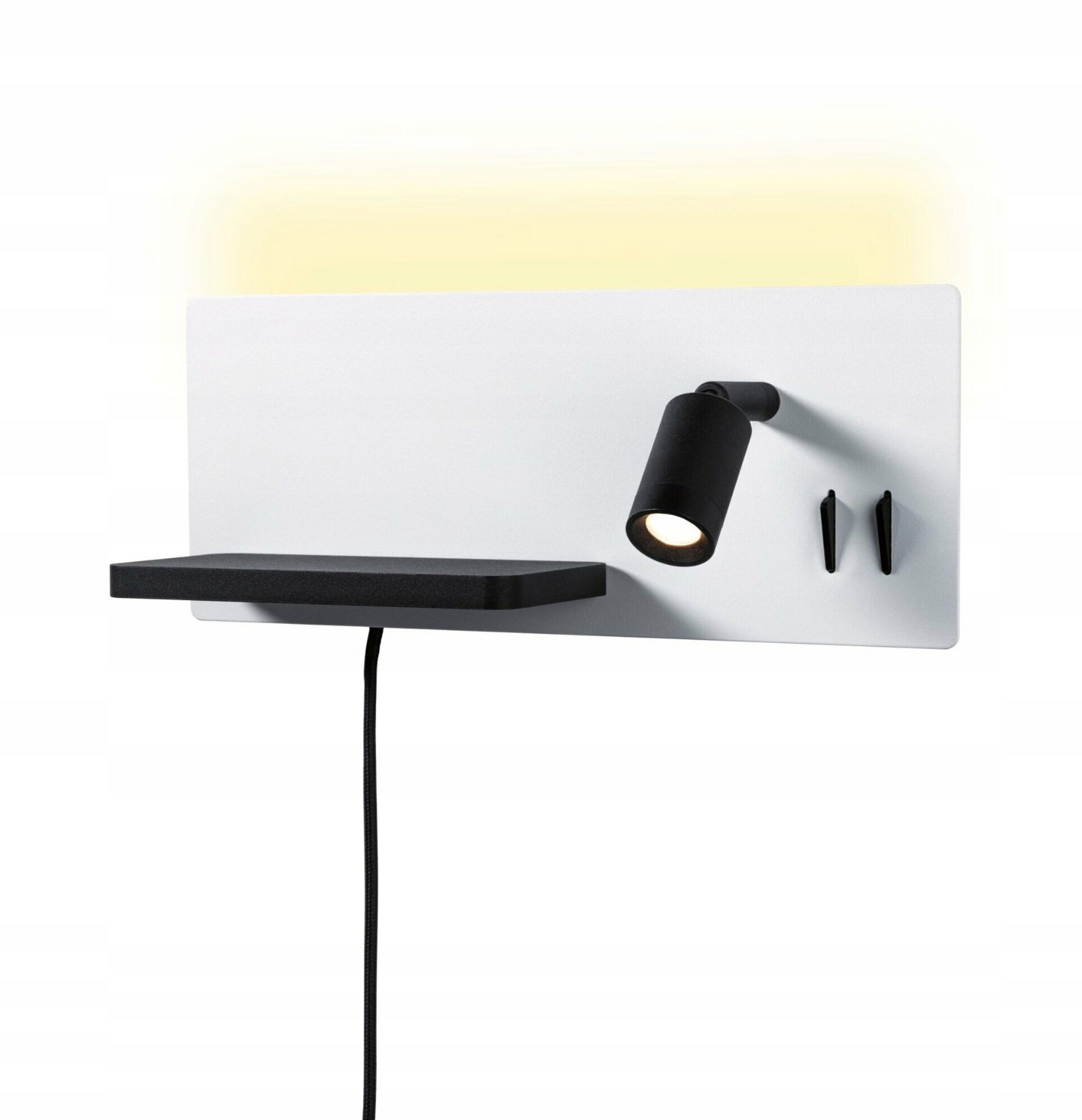 Paulmann Led nástenné svietidlo Serra Usb C 2700K stmievateľné biela/čierna