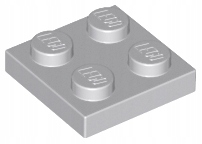

Lego 3022 J szary (lbg) 2x2 plate płytka Nowy 2szt