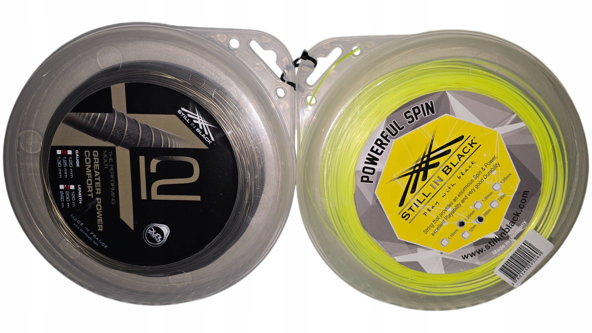2x Tenisový Nátah Still In Black Powerful Spin X8 1,25MM 200M Set
