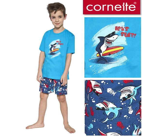 CORNETTE chlapčenské pyžamo SHARK 110/116 HIT ROKY!